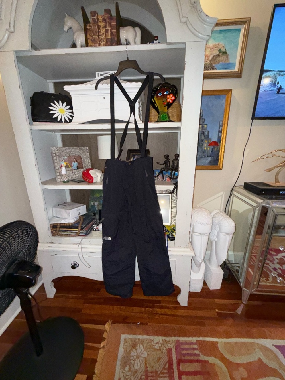 The North Face mens large black ski bibs sidecut gore-tex black suspenders - Picture 3 of 5